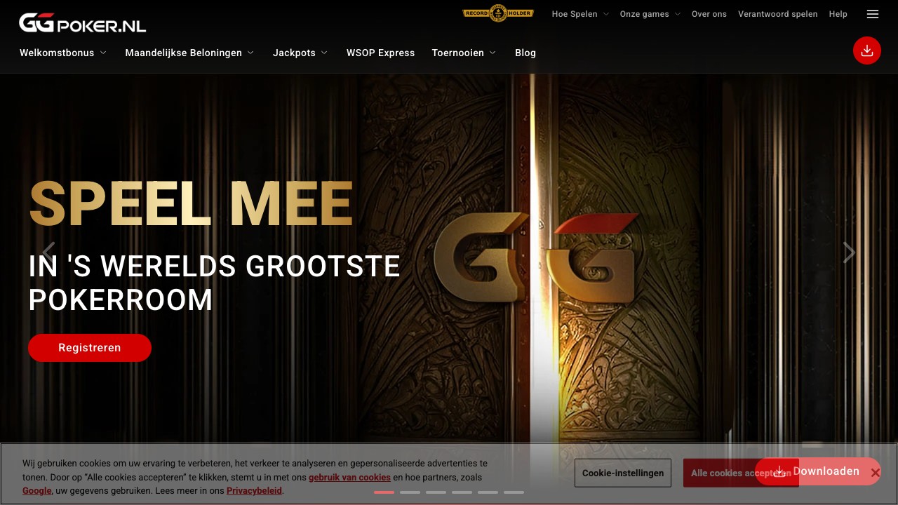 GGPoker homepage screenshot