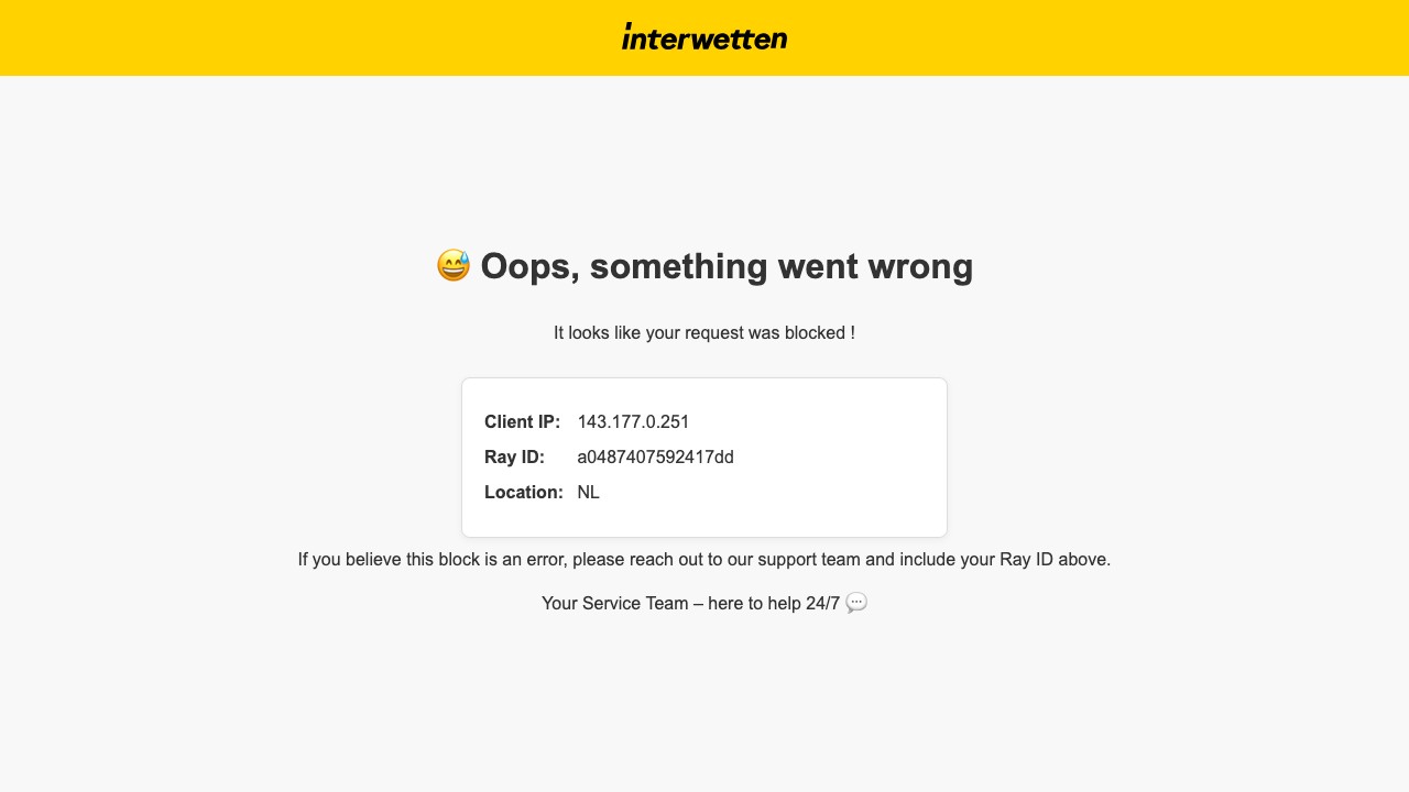Interwetten casino homepage screenshot