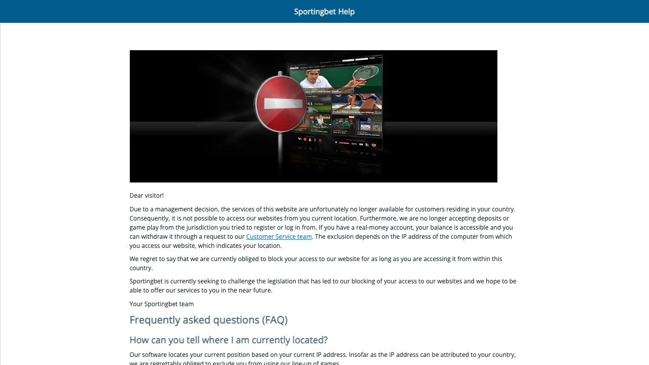 Sportingbet casino homepage screenshot